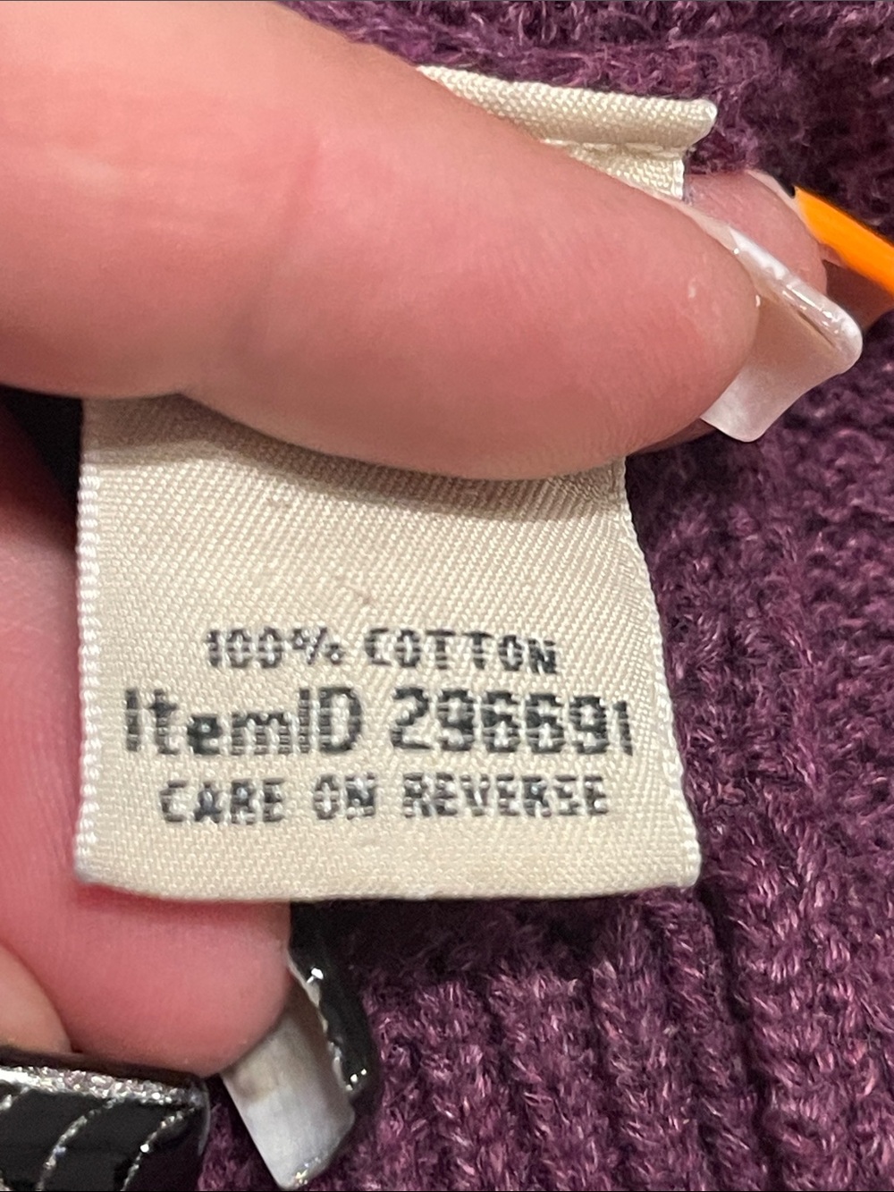 L.L. Bean Plum Open-Front Ribbed Cardigan - Picture 3 of 12